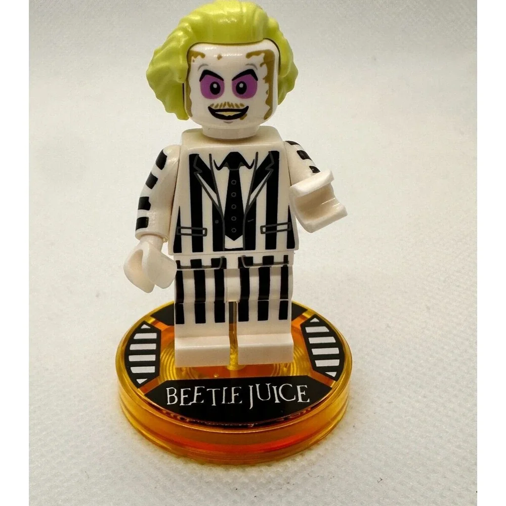 LEGO Dimensions 71349 BEETLEJUICE Minifig Minifigure WITH DISC‎ Rare Retired